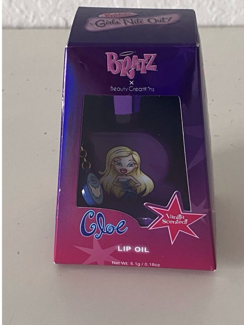 BRATZ X Beauty Creations Vanilla Scented Lip Oil CLOE 0.18 Oz NEW In Box Sealed